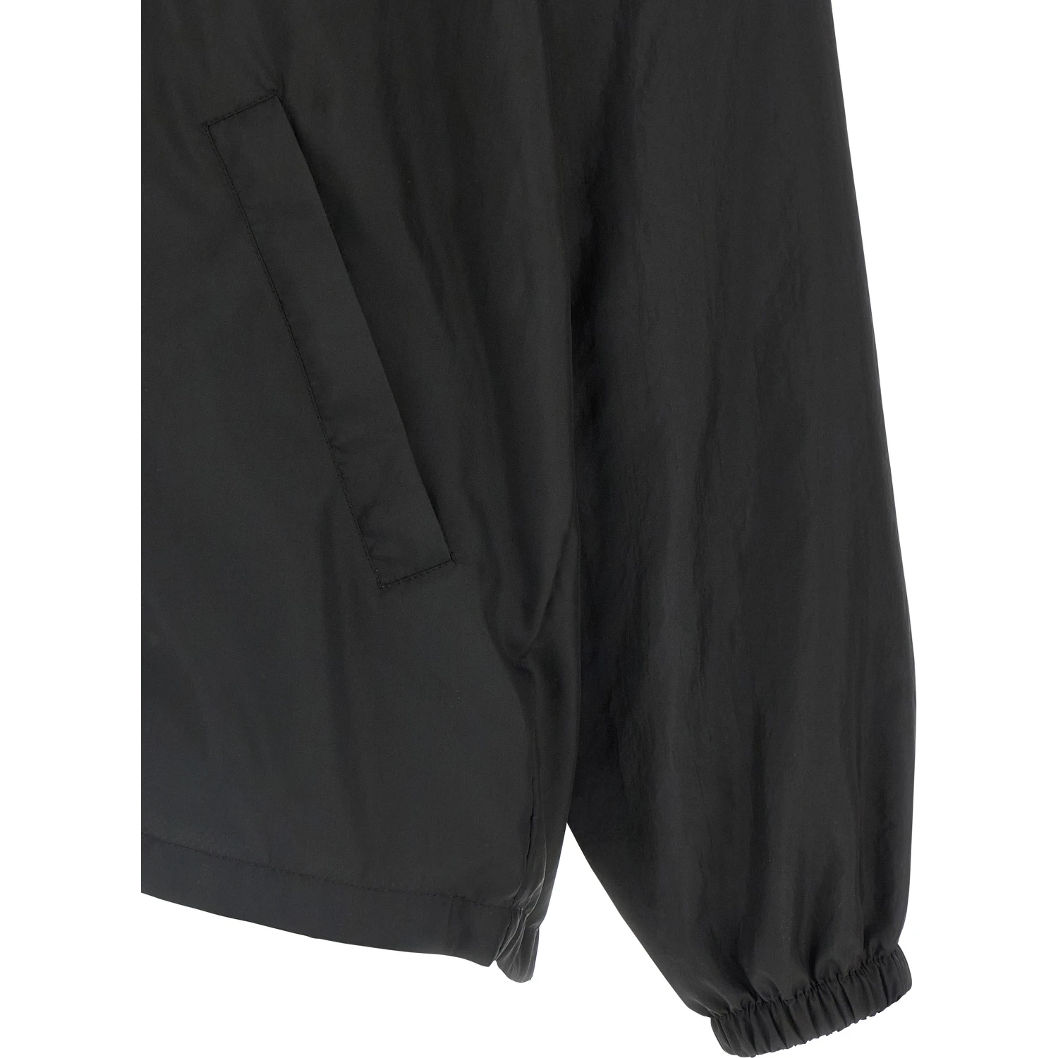 Black Polyester Shell Jacket