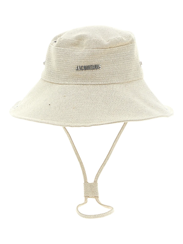 Beige Polyester Bucket Hat