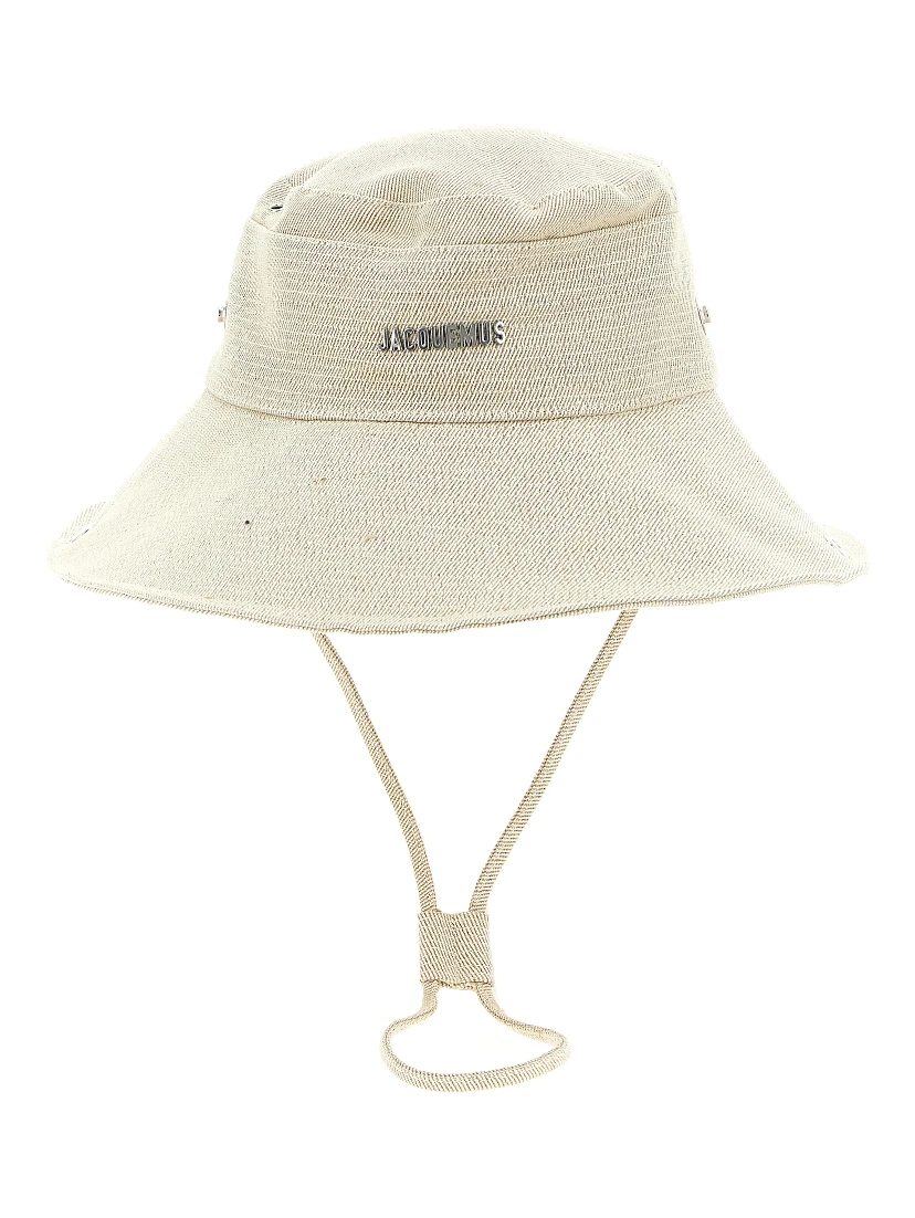 Beige Polyester Bucket Hat