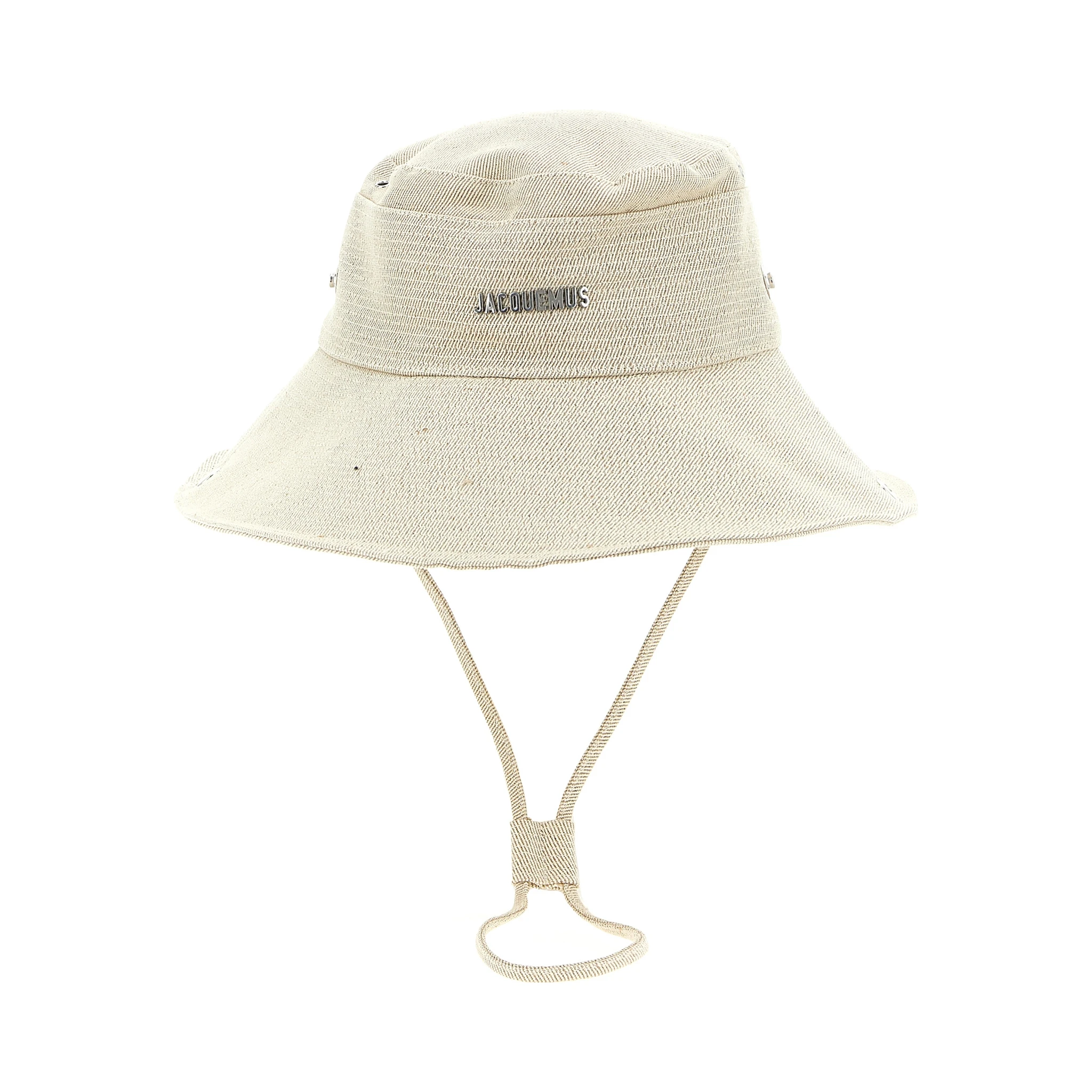 Beige Polyester Bucket Hat