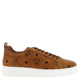 Brown Polyethylene Low Top Sneakers