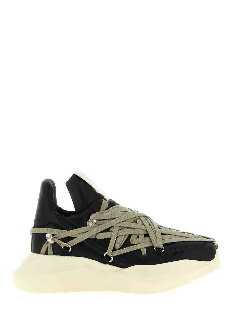 Black Calfskin Athletic Sneakers