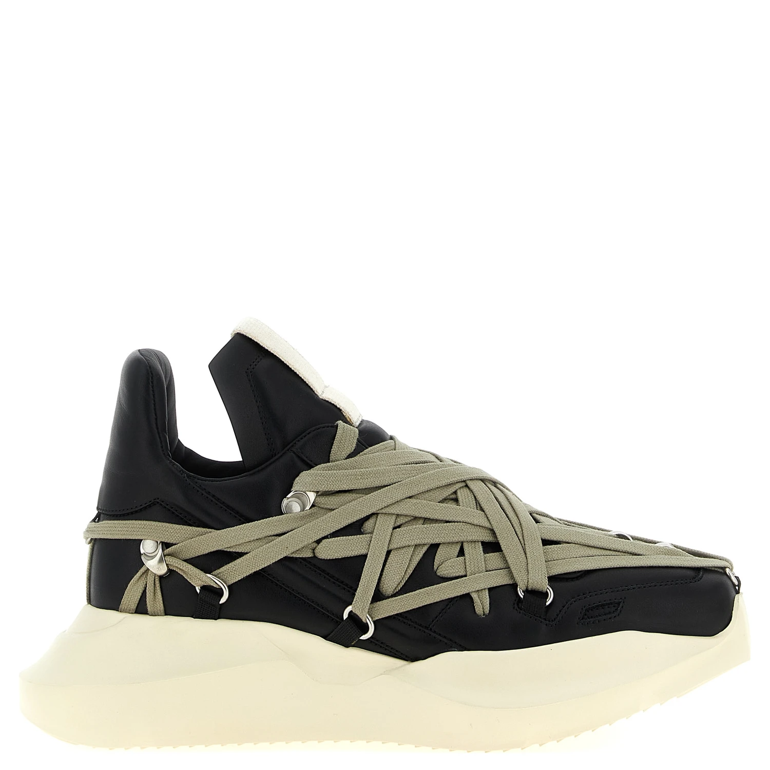 Black Calfskin Athletic Sneakers
