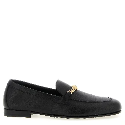 Black Calfskin Slip-On Loafers