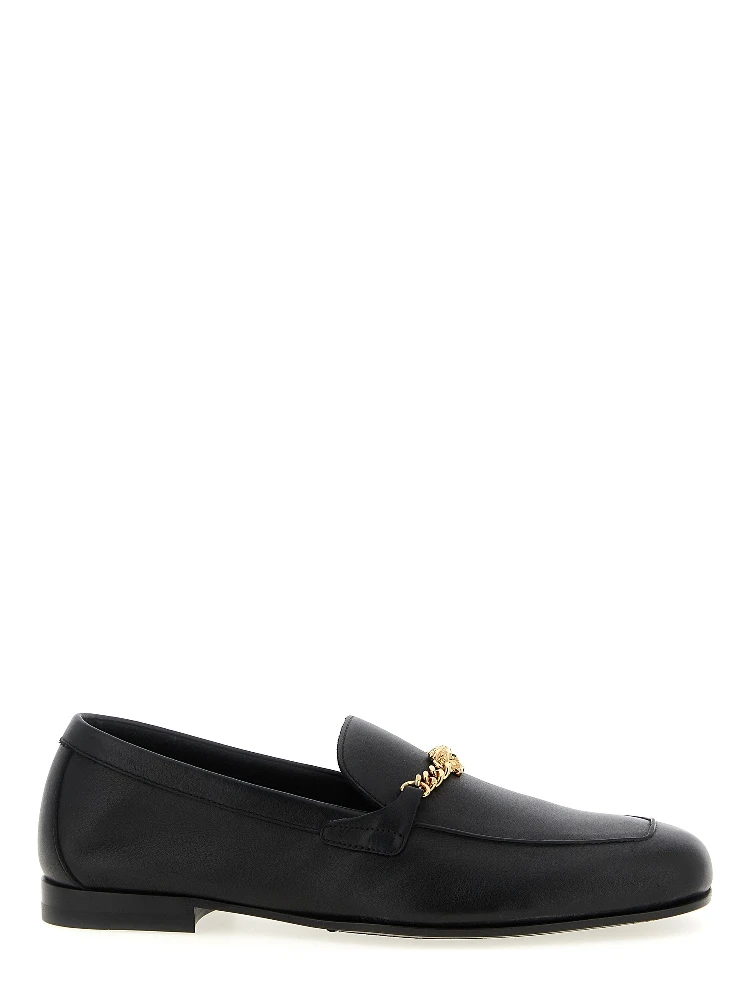 Black Calfskin Slip-On Loafers