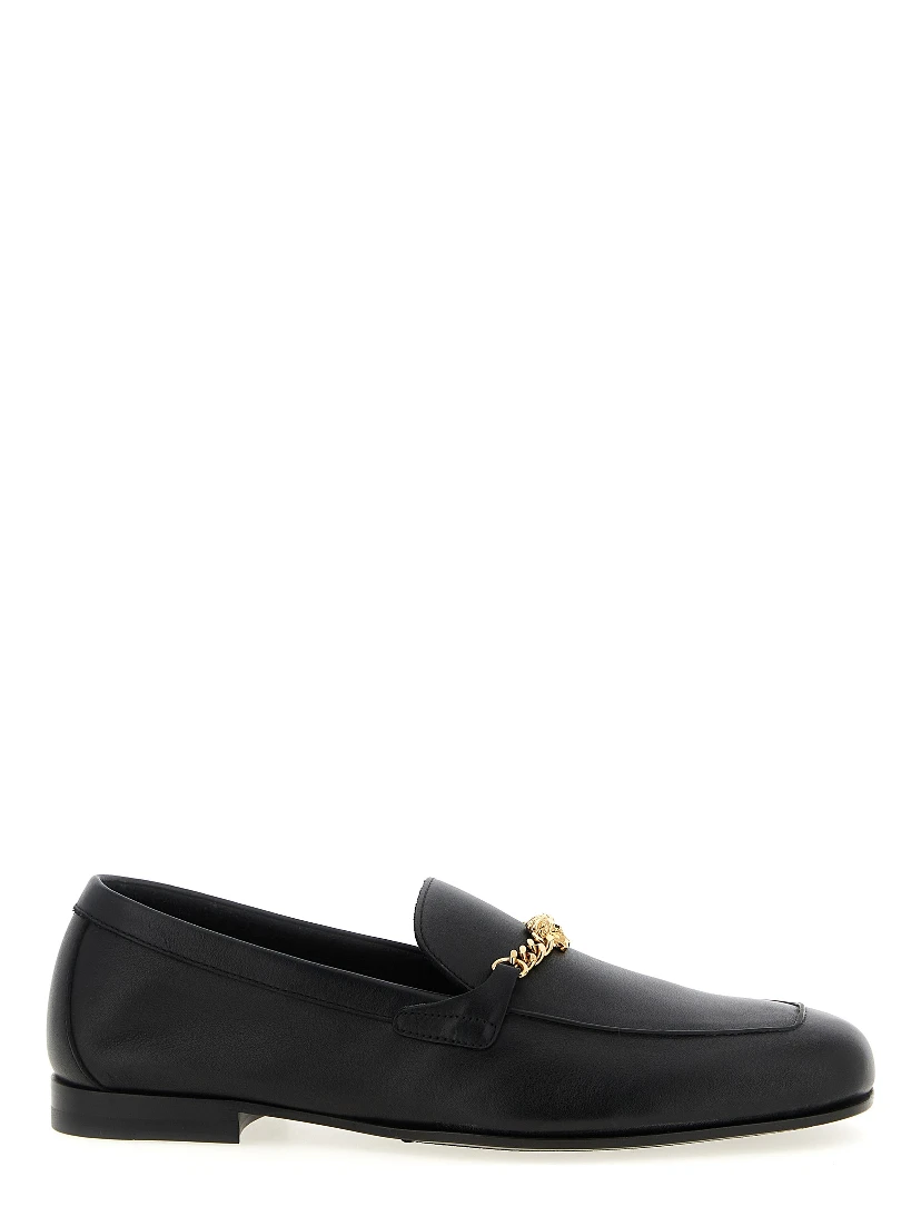 Black Calfskin Slip-On Loafers