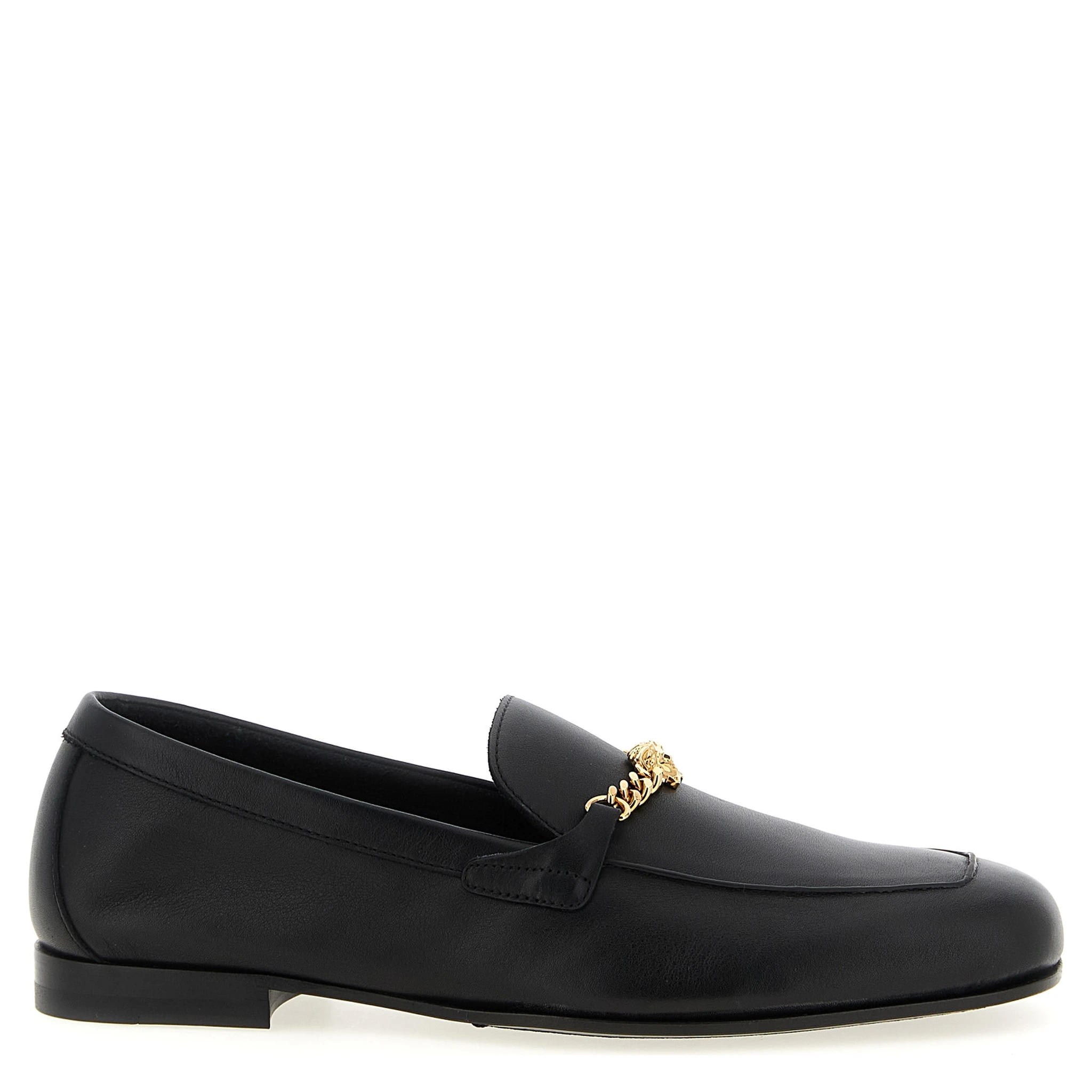 Black Calfskin Slip-On Loafers