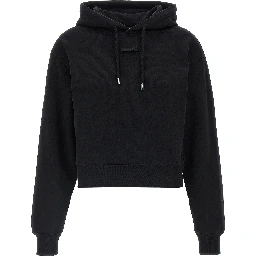 Black Cotton Hoodie