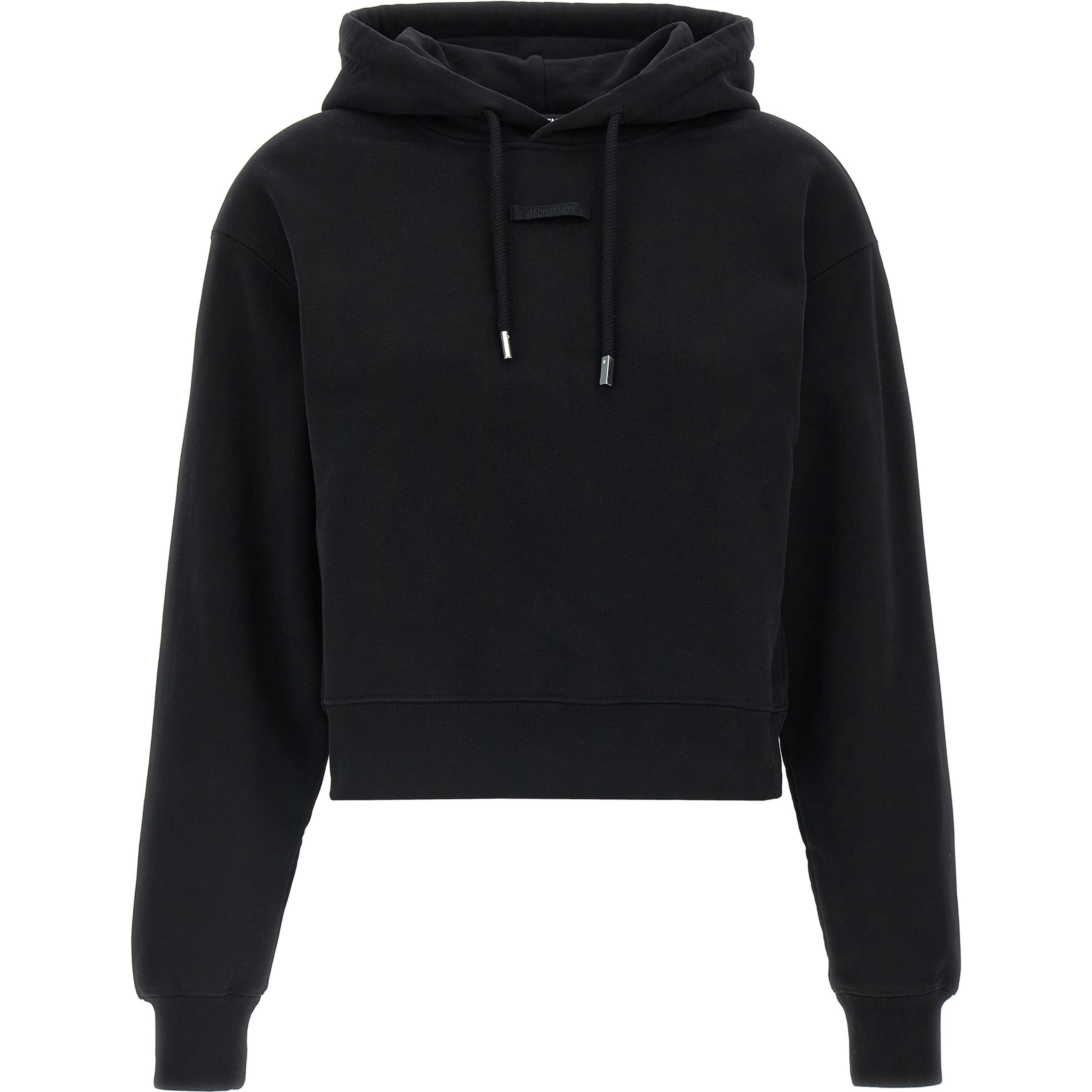 Black Cotton Hoodie