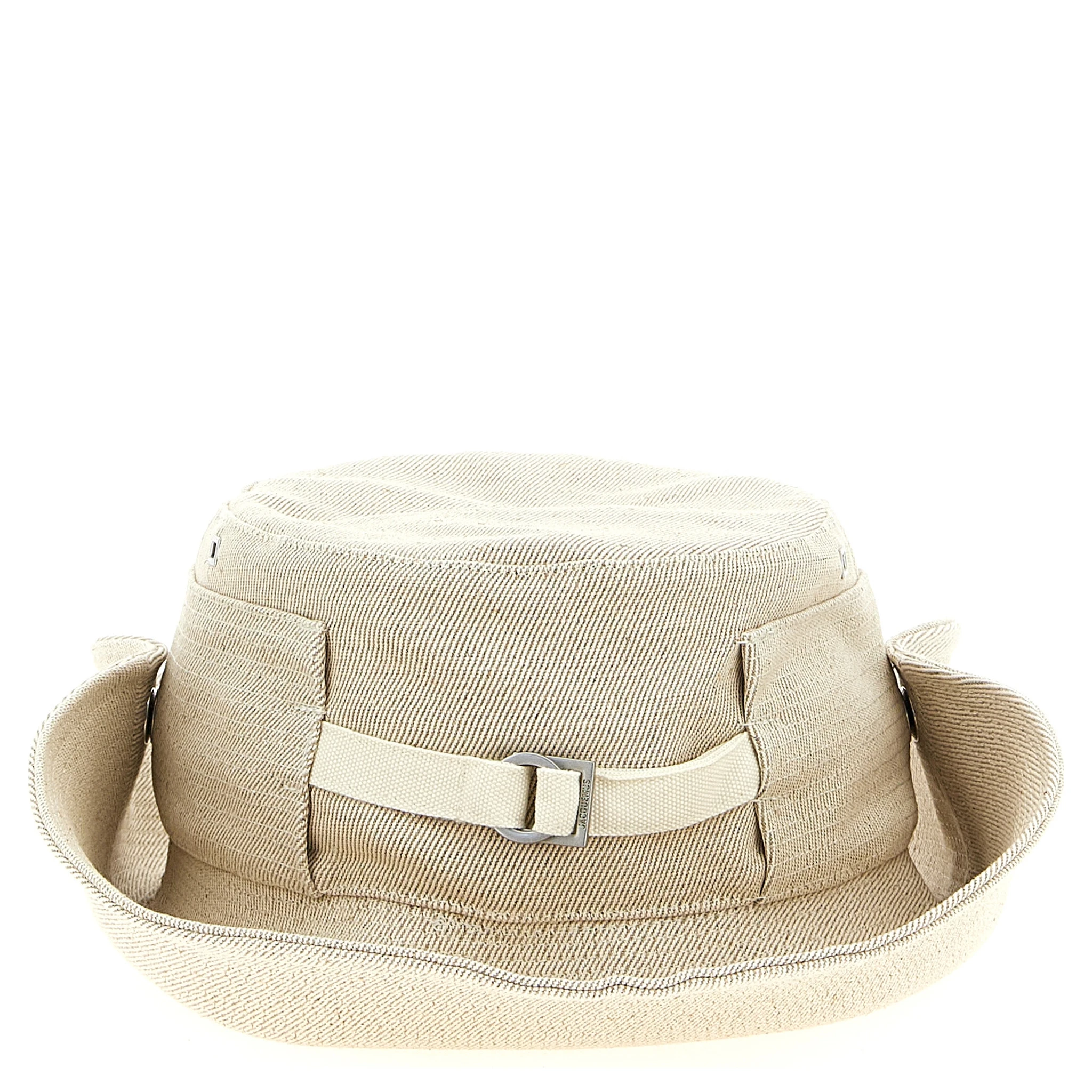 Beige Polyester Bucket Hat