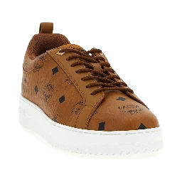 Brown Polyethylene Low Top Sneakers