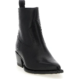 Black Cowhide Chelsea Boots