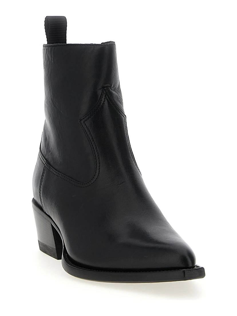 Black Cowhide Chelsea Boots