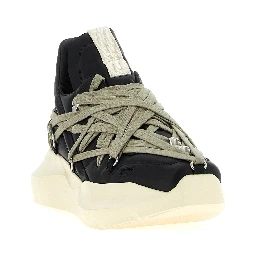 Black Calfskin Athletic Sneakers