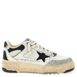 Bicolor Leather Athletic Sneakers