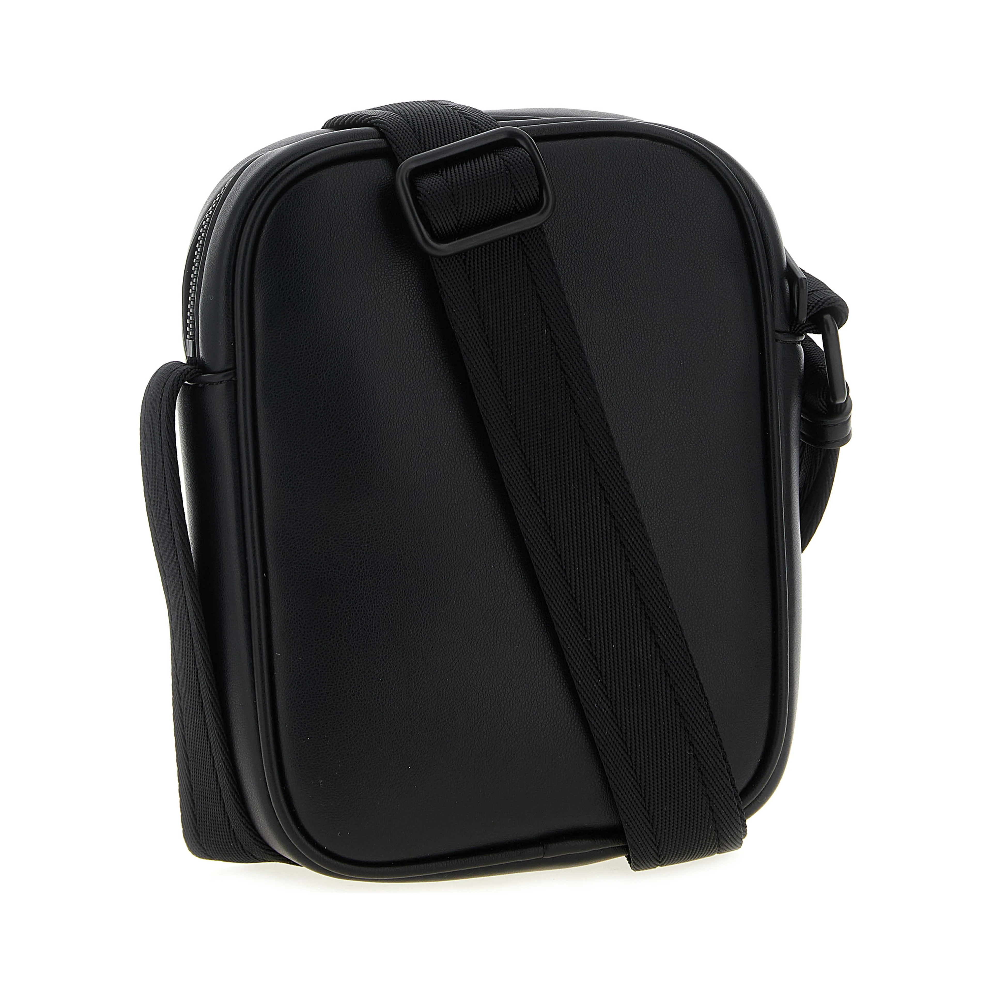 Black Polyethylene Crossbody Bag