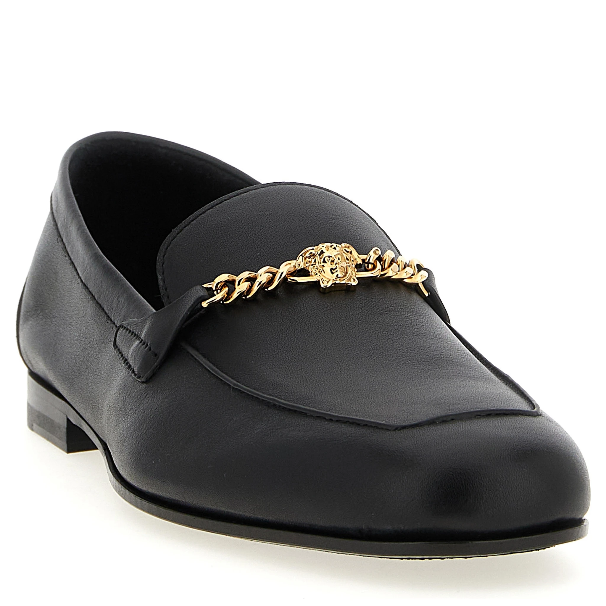 Black Calfskin Slip-On Loafers