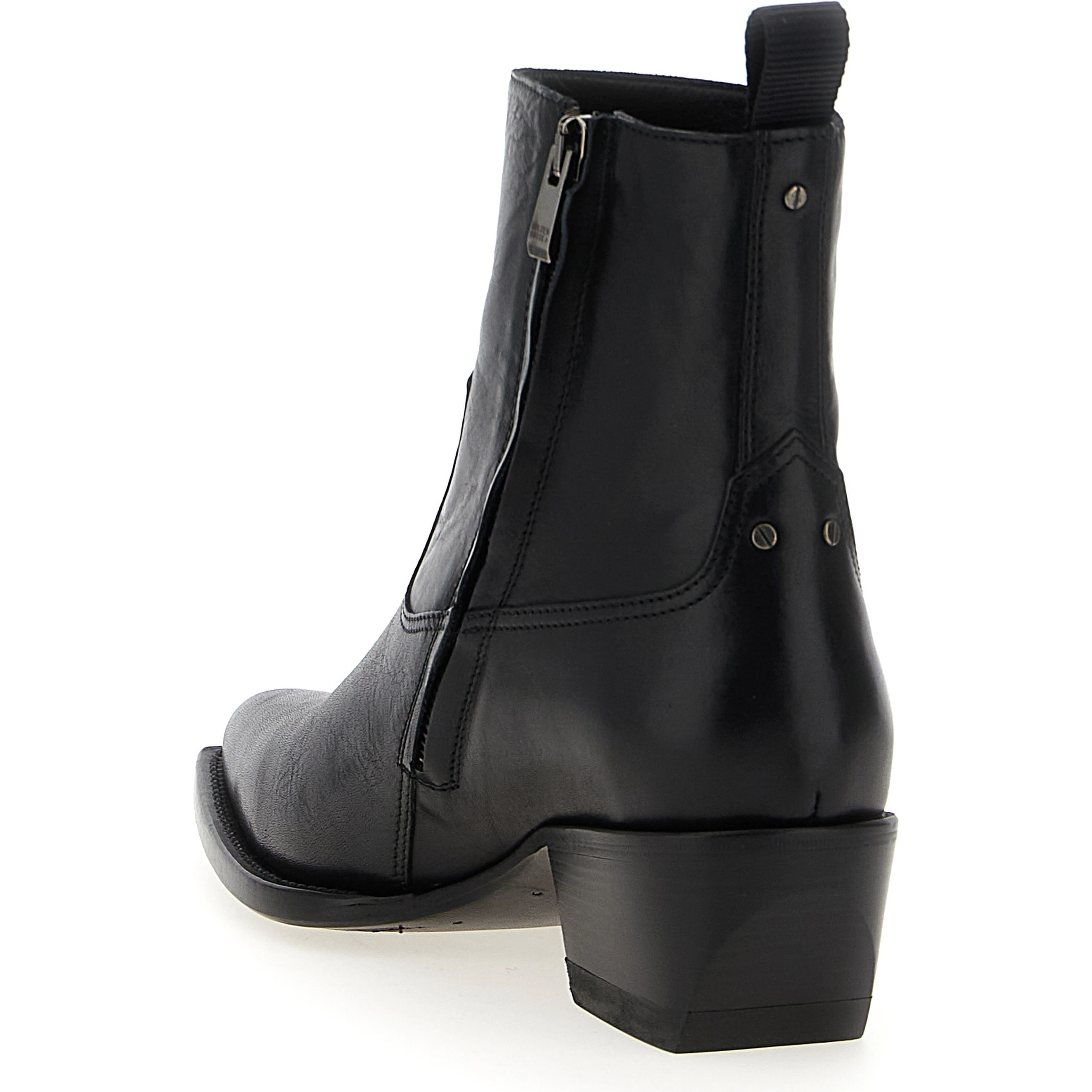 Black Cowhide Chelsea Boots