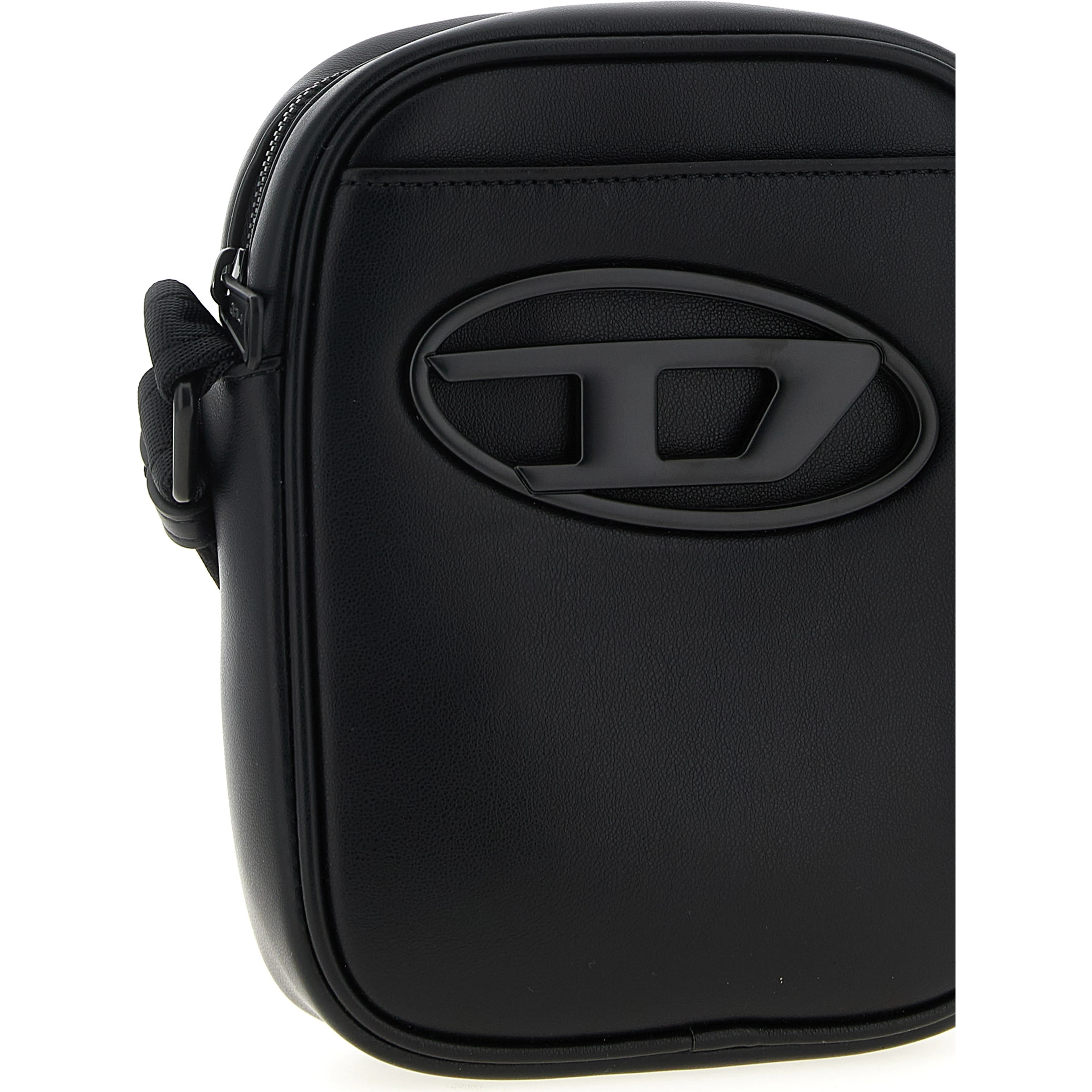 Black Polyethylene Crossbody Bag