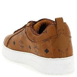 Brown Polyethylene Low Top Sneakers