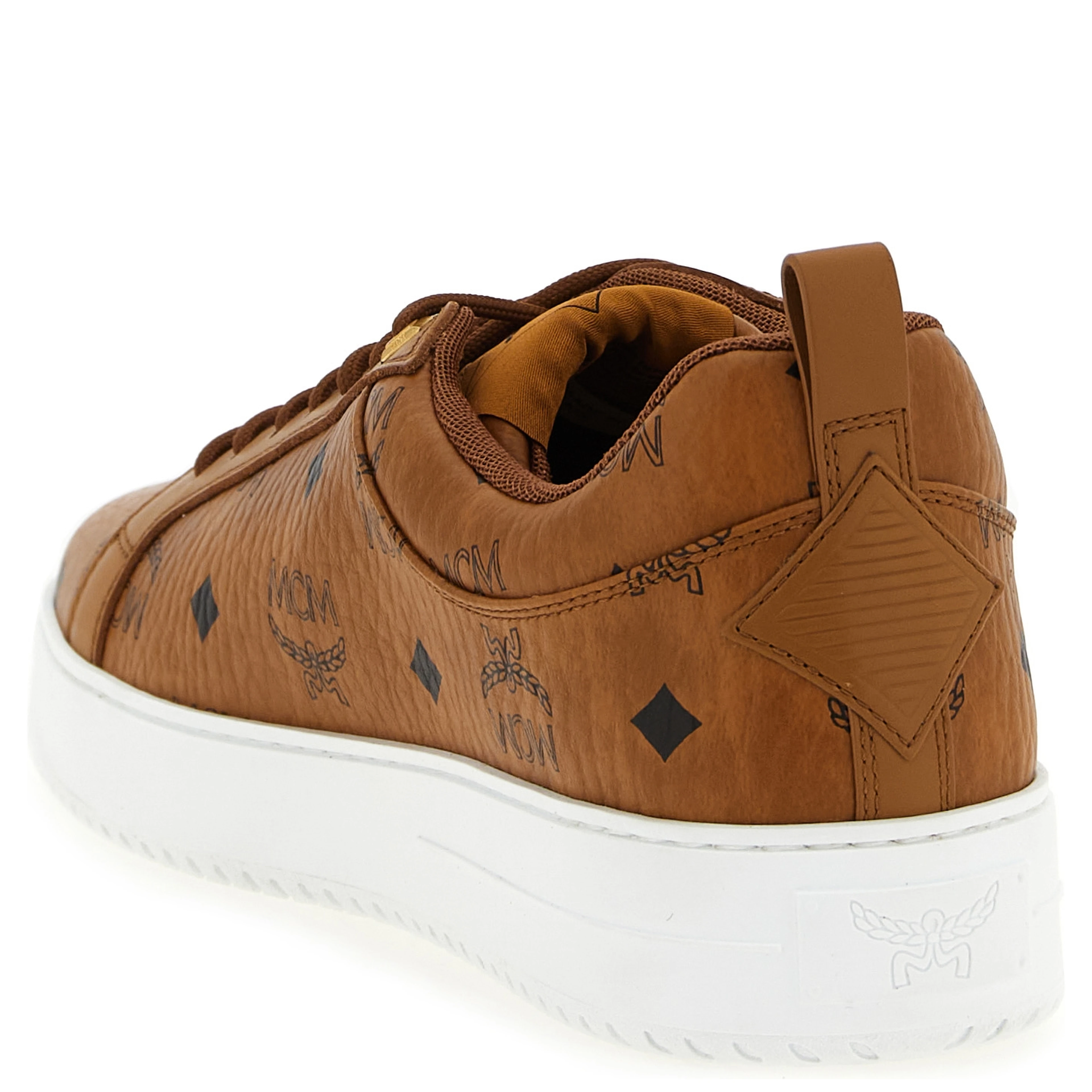 Brown Polyethylene Low Top Sneakers