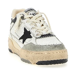Bicolor Leather Athletic Sneakers