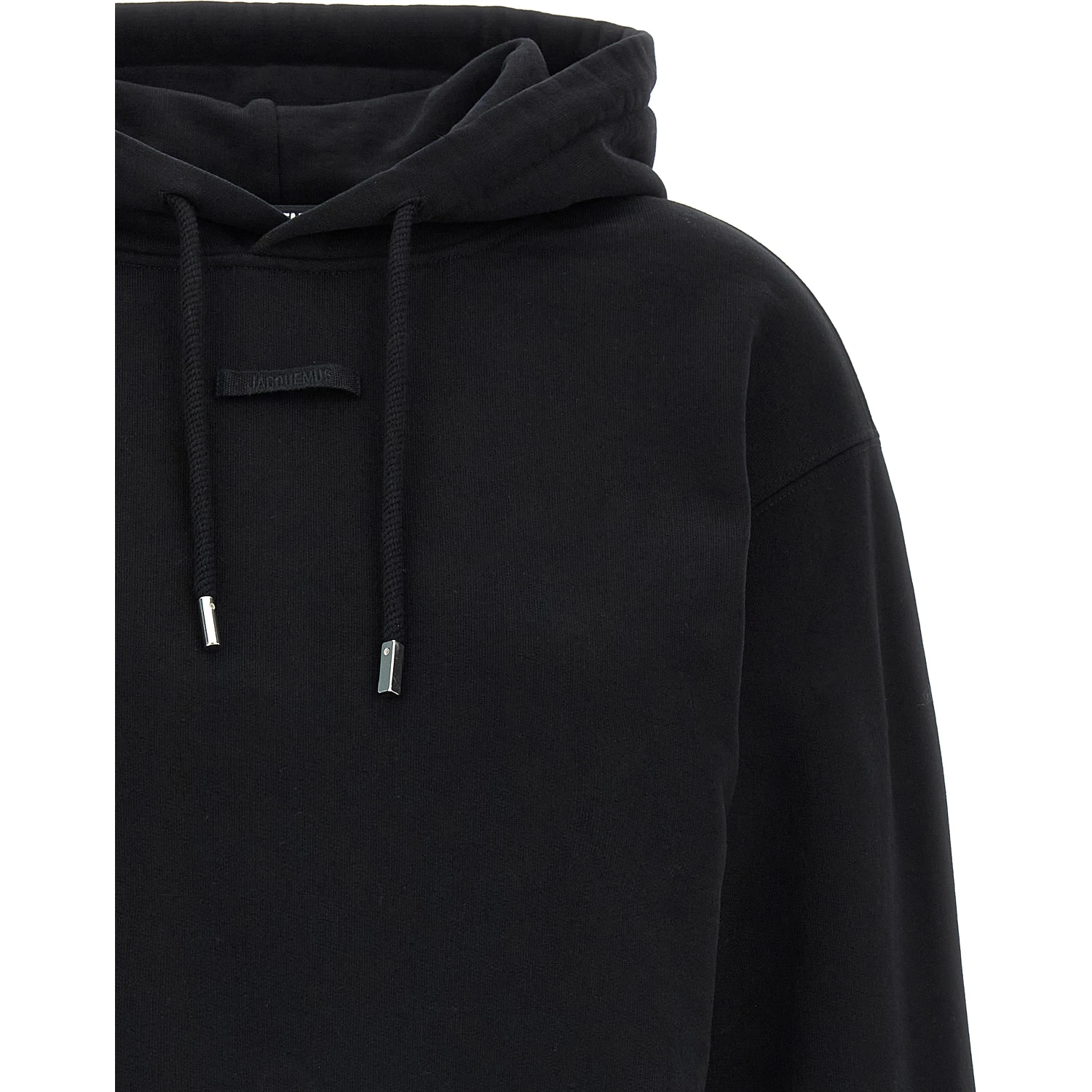 Black Cotton Hoodie