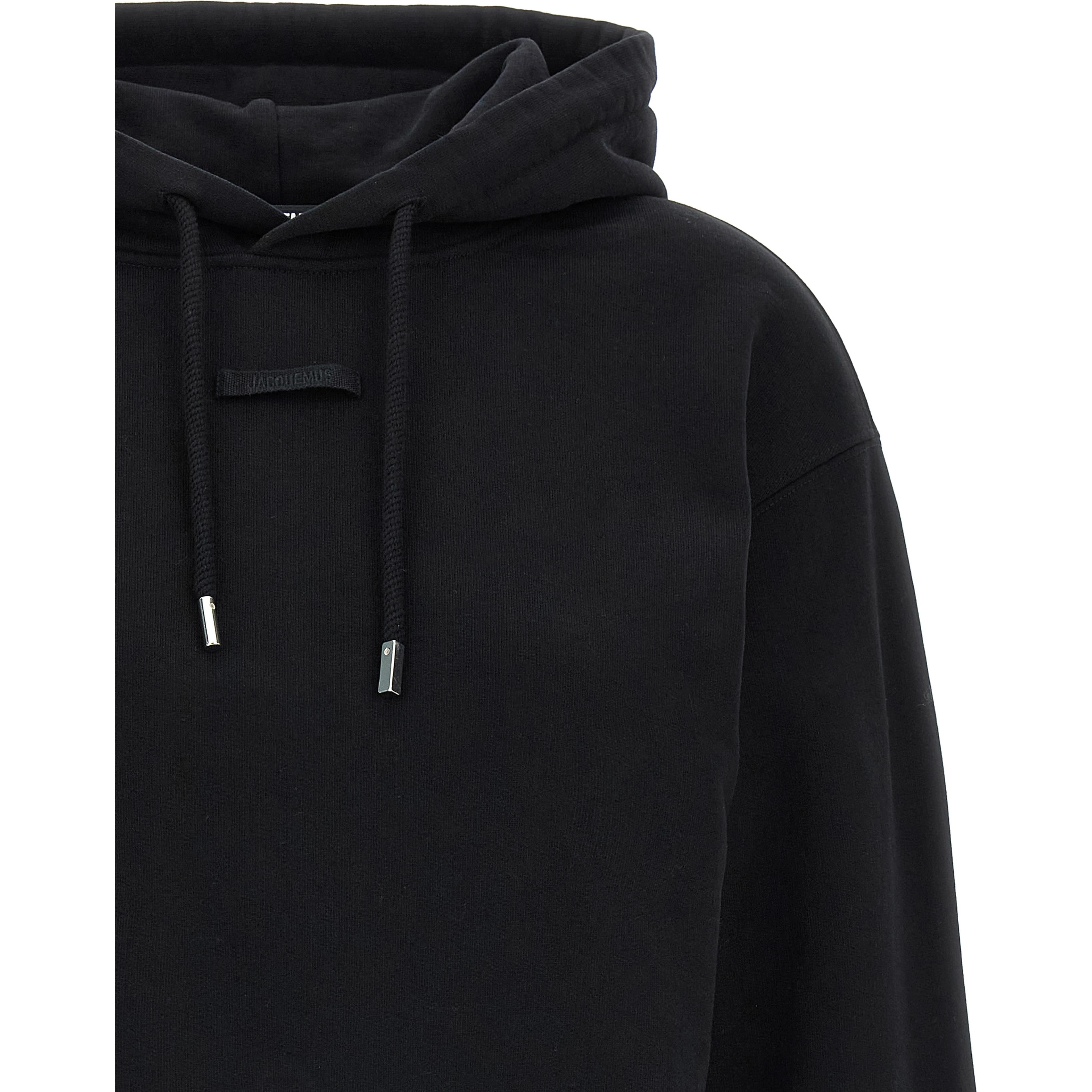 Black Cotton Hoodie