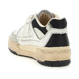 Bicolor Leather Athletic Sneakers