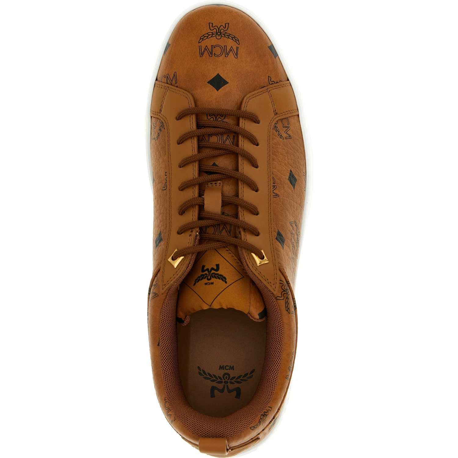 Brown Polyethylene Low Top Sneakers