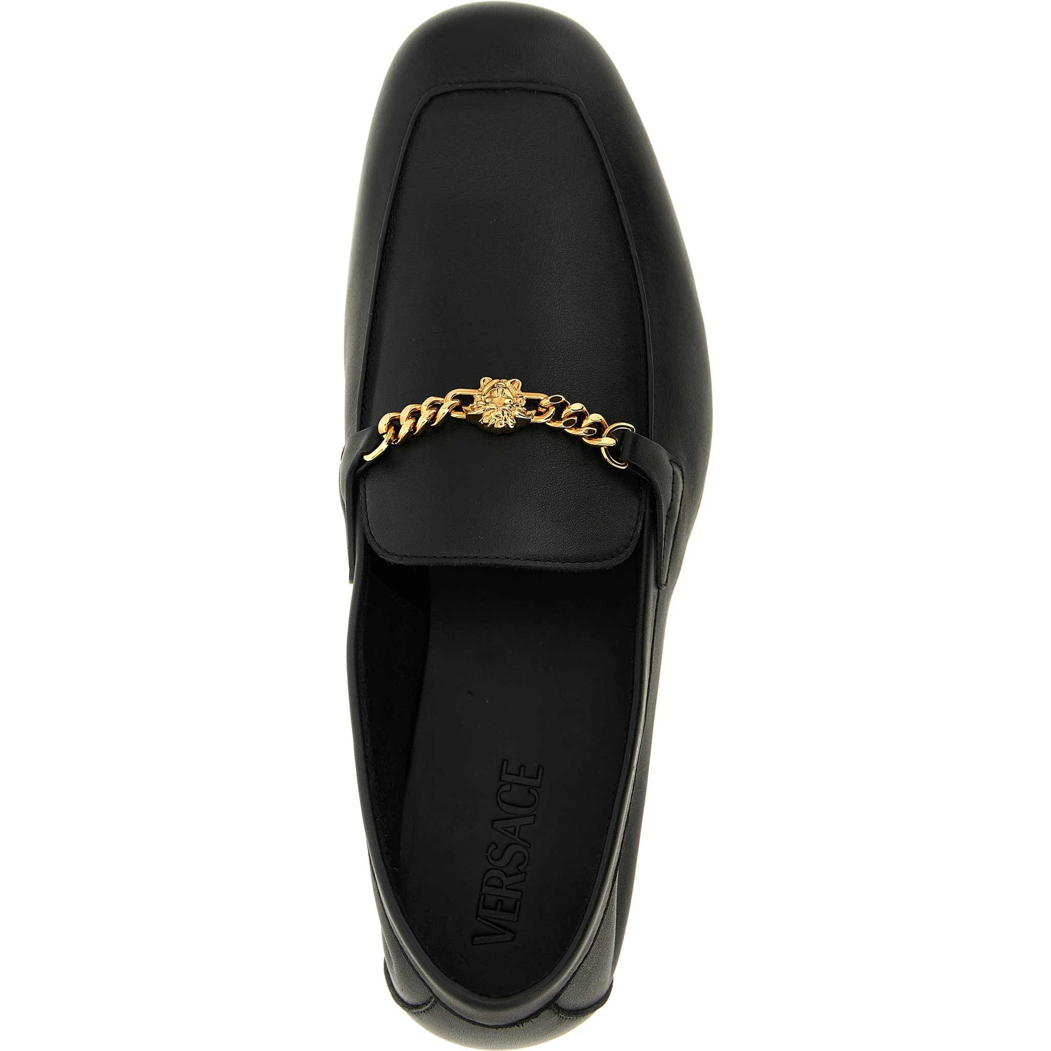 Black Calfskin Slip-On Loafers