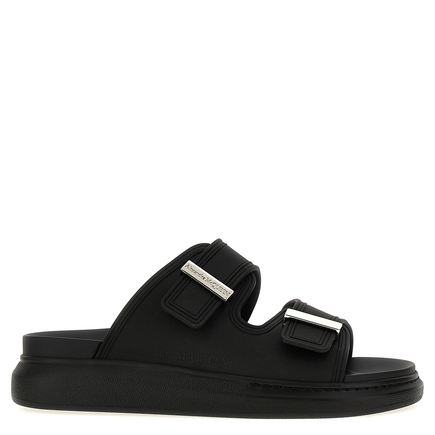 Black Rubber Slides