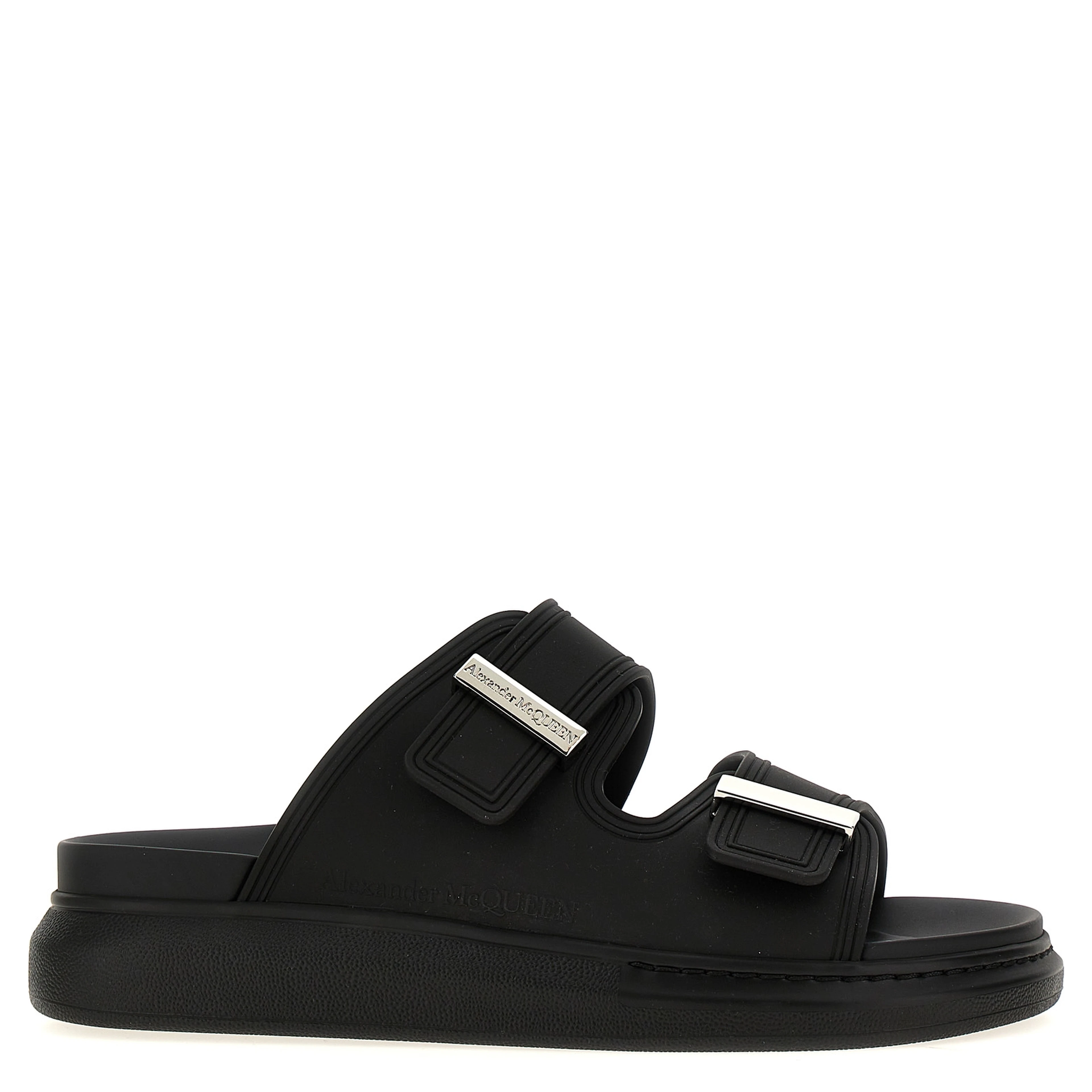 Black Rubber Slides