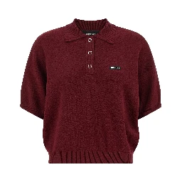 Bordeaux Mohair Polo Shirt