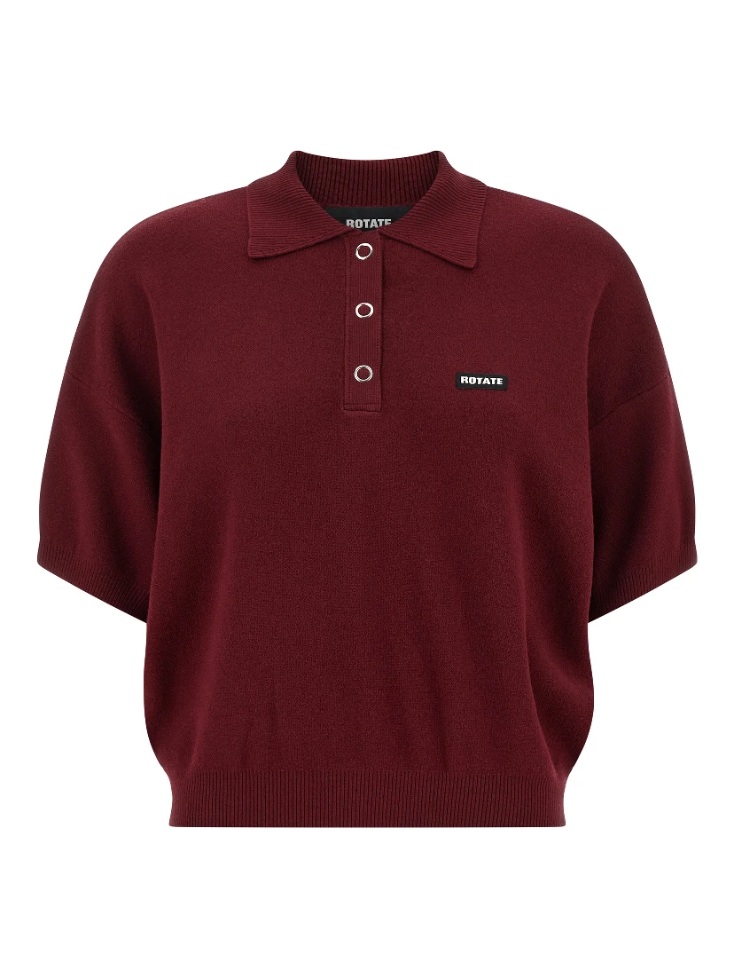 Bordeaux Mohair Polo Shirt
