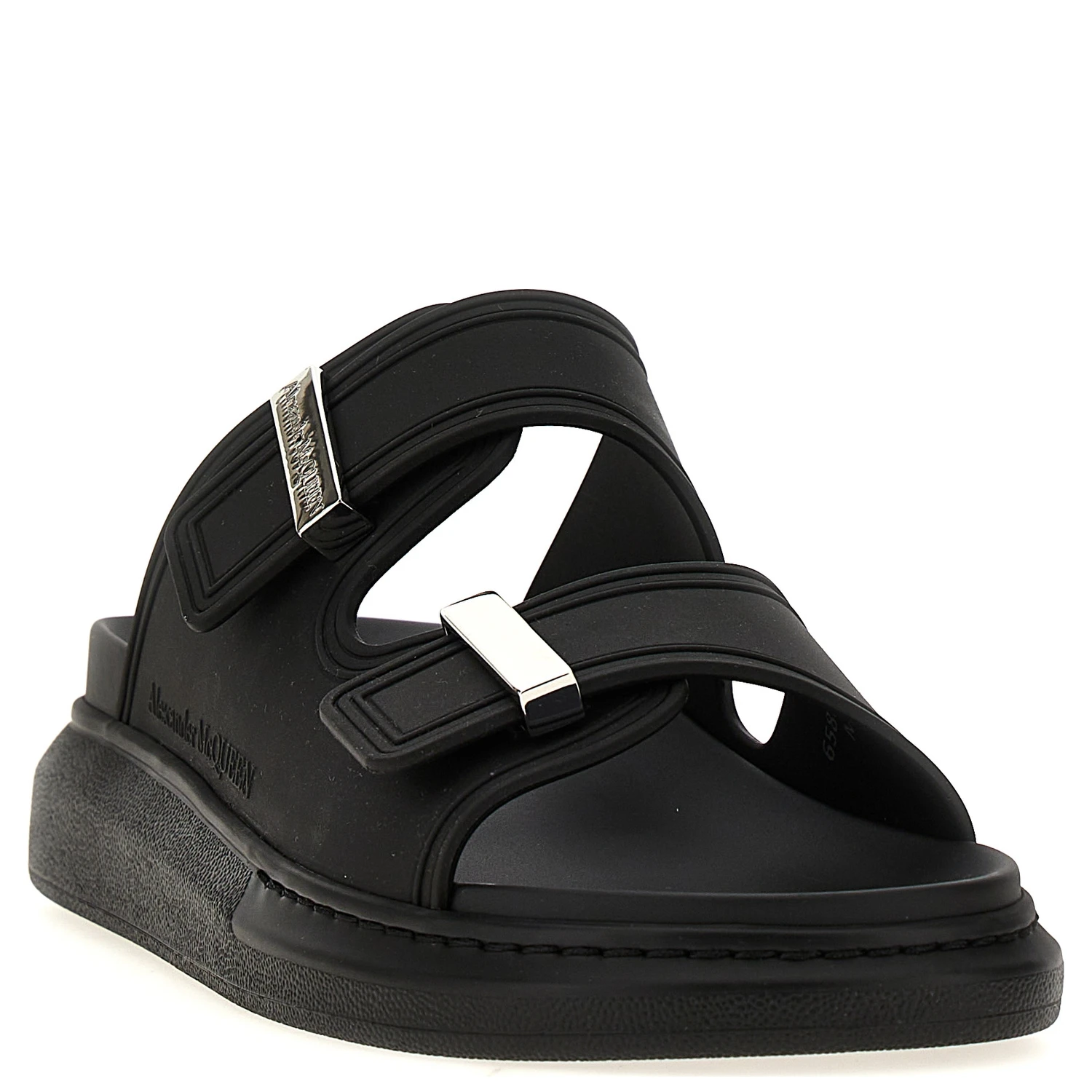 Black Rubber Slides