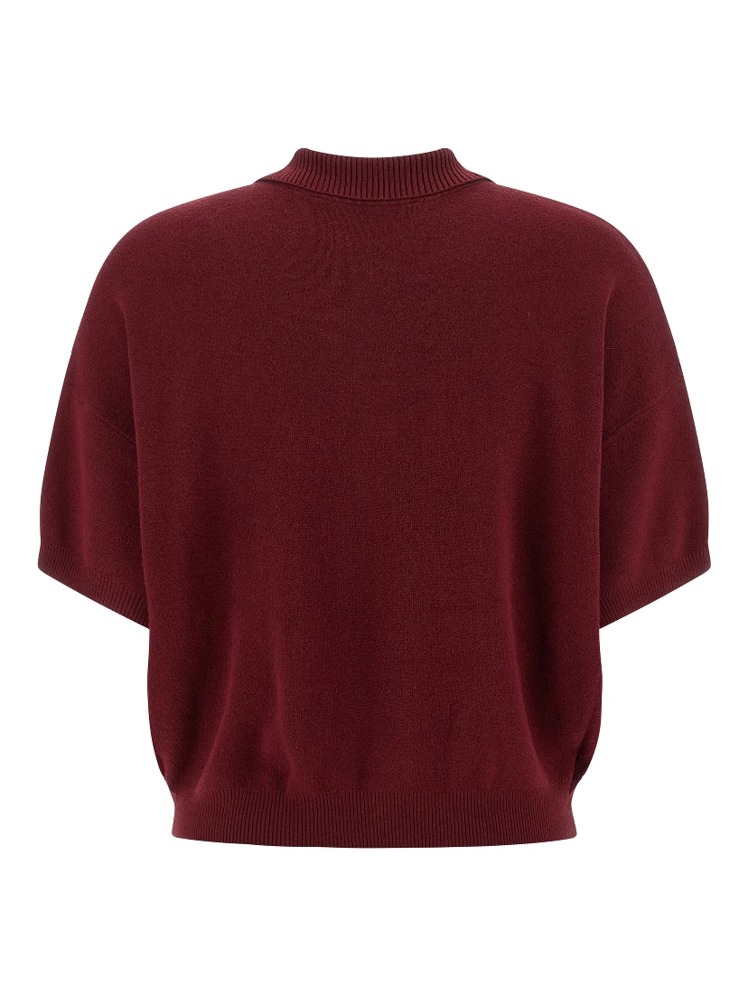 Bordeaux Mohair Polo Shirt