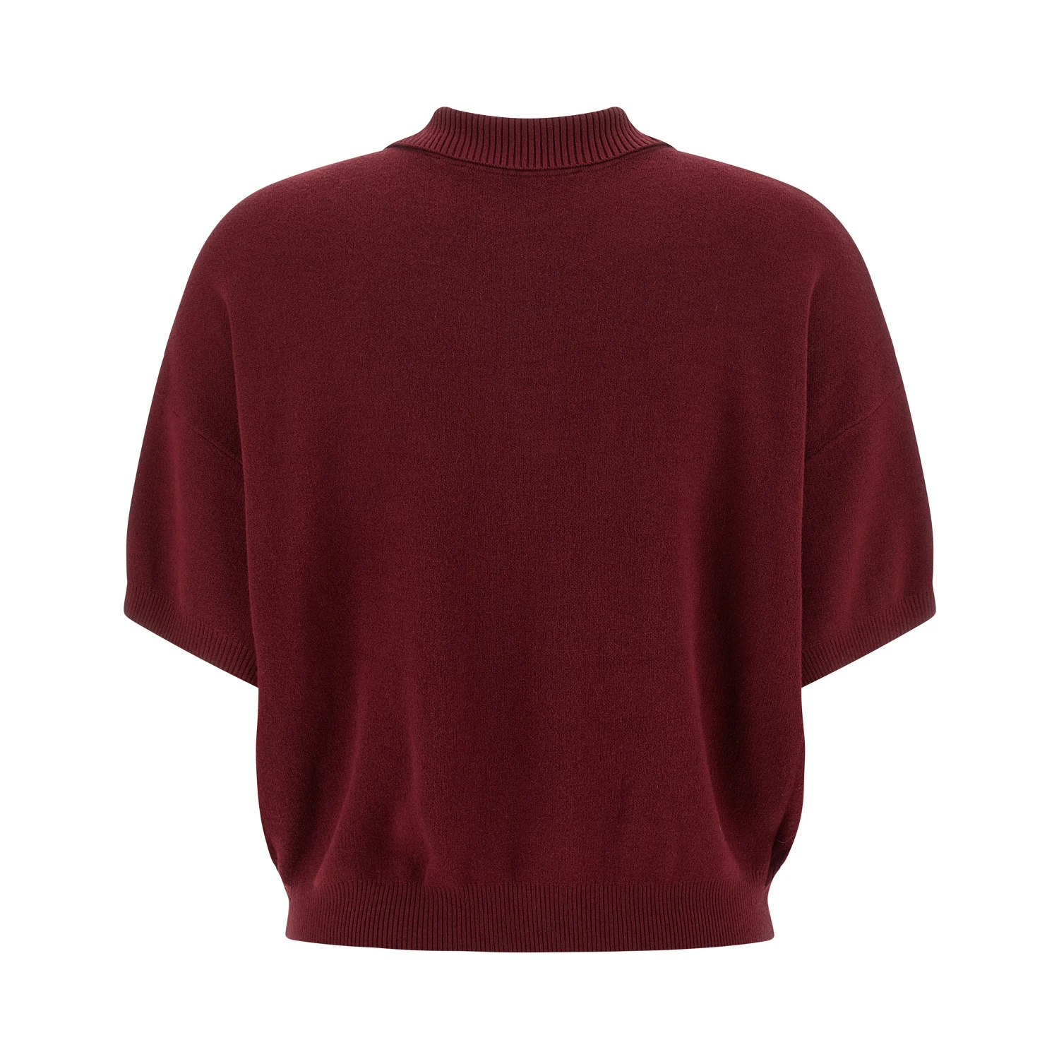 Bordeaux Mohair Polo Shirt