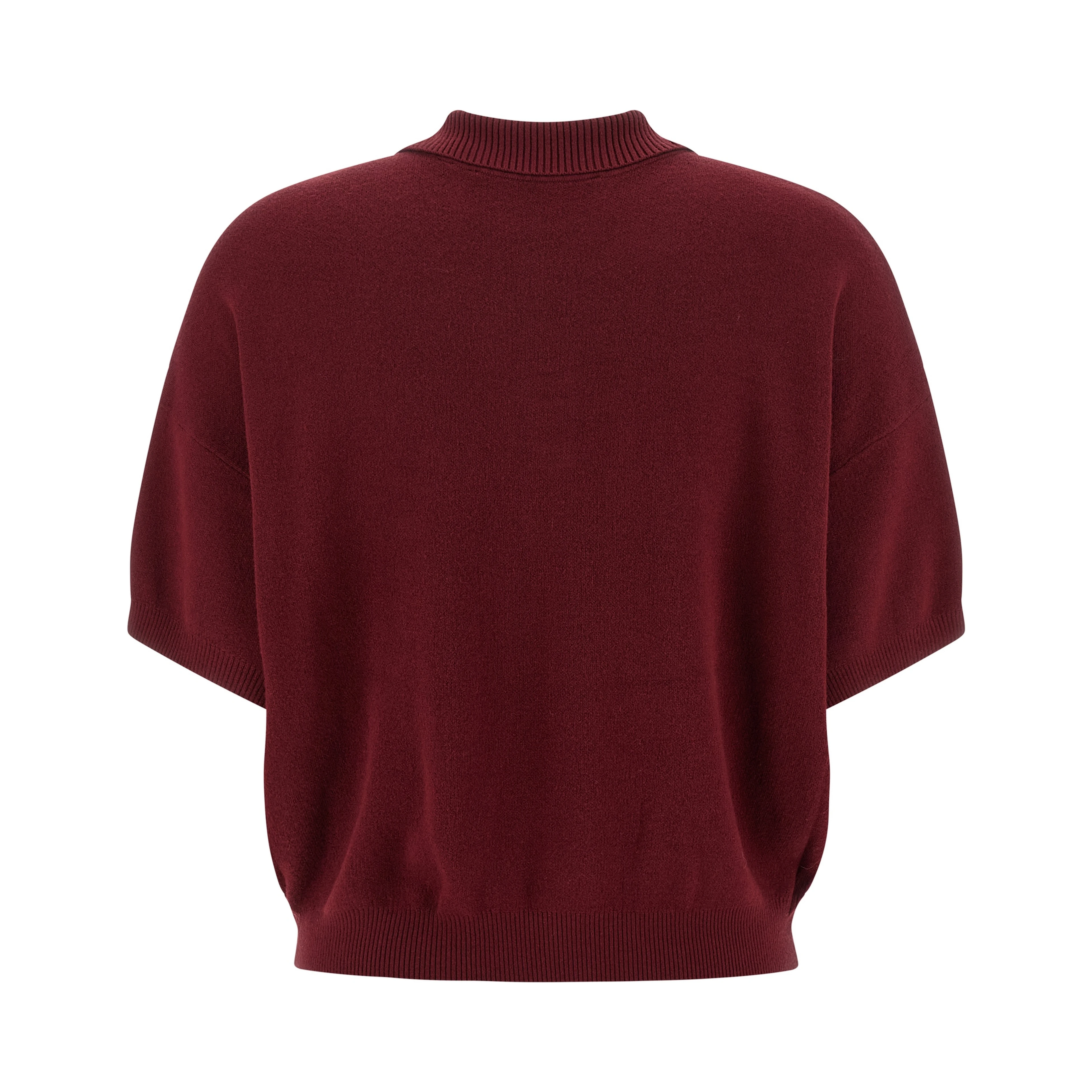 Bordeaux Mohair Polo Shirt