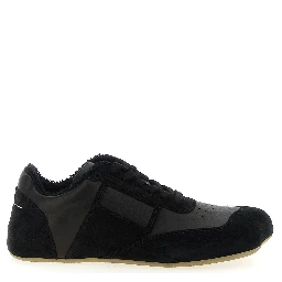 Black Calfskin Athletic Sneakers