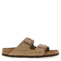 Brown Leather Slides