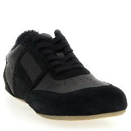 Black Calfskin Athletic Sneakers