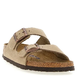 Brown Leather Slides