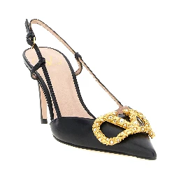 Black Calfskin High Heel Pumps