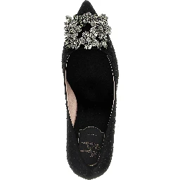 Black Viscose High Heel Pumps