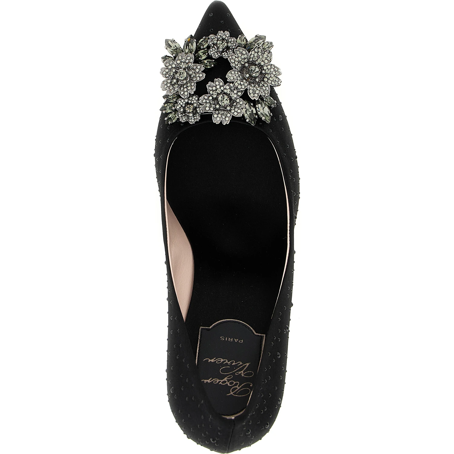 Black Viscose High Heel Pumps