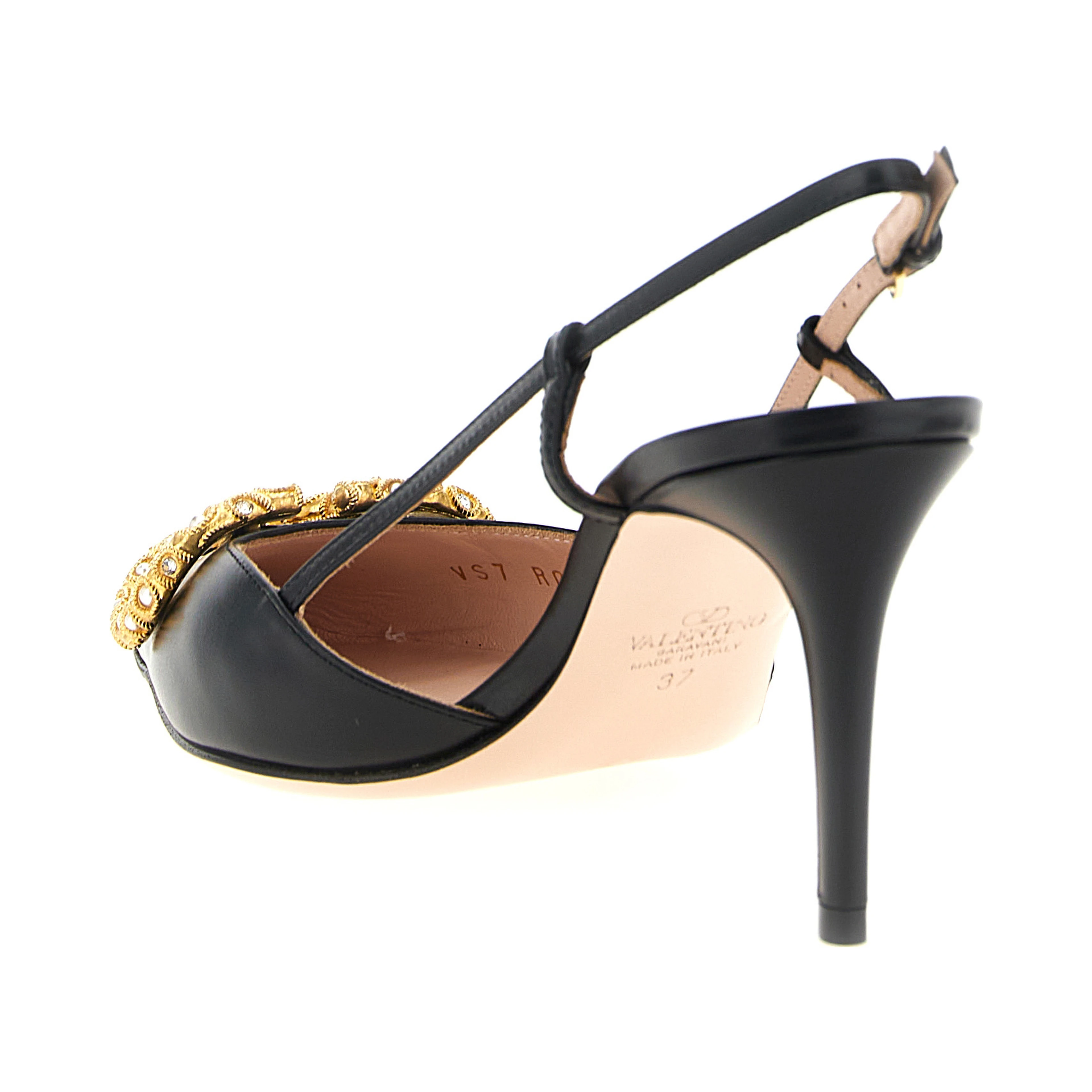 Black Calfskin High Heel Pumps