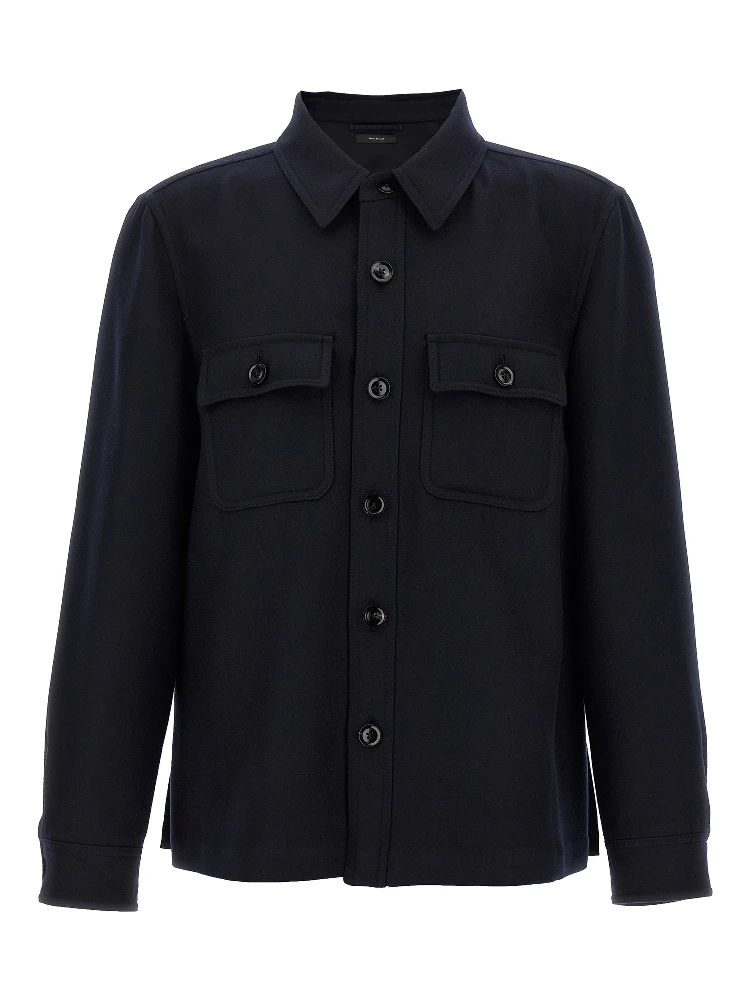 Blue Wool Blouse
