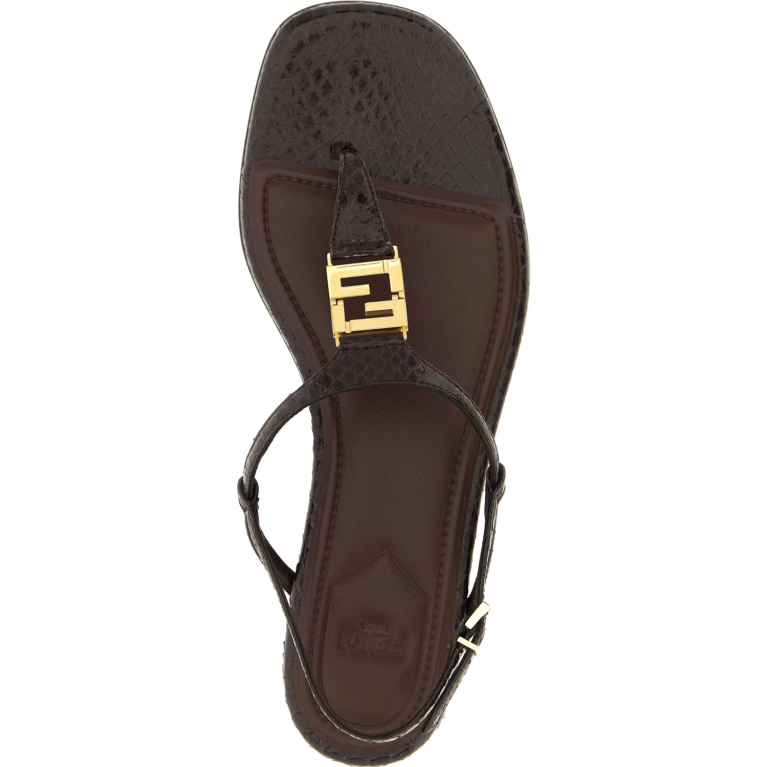 Purple Elastane Flat Sandals
