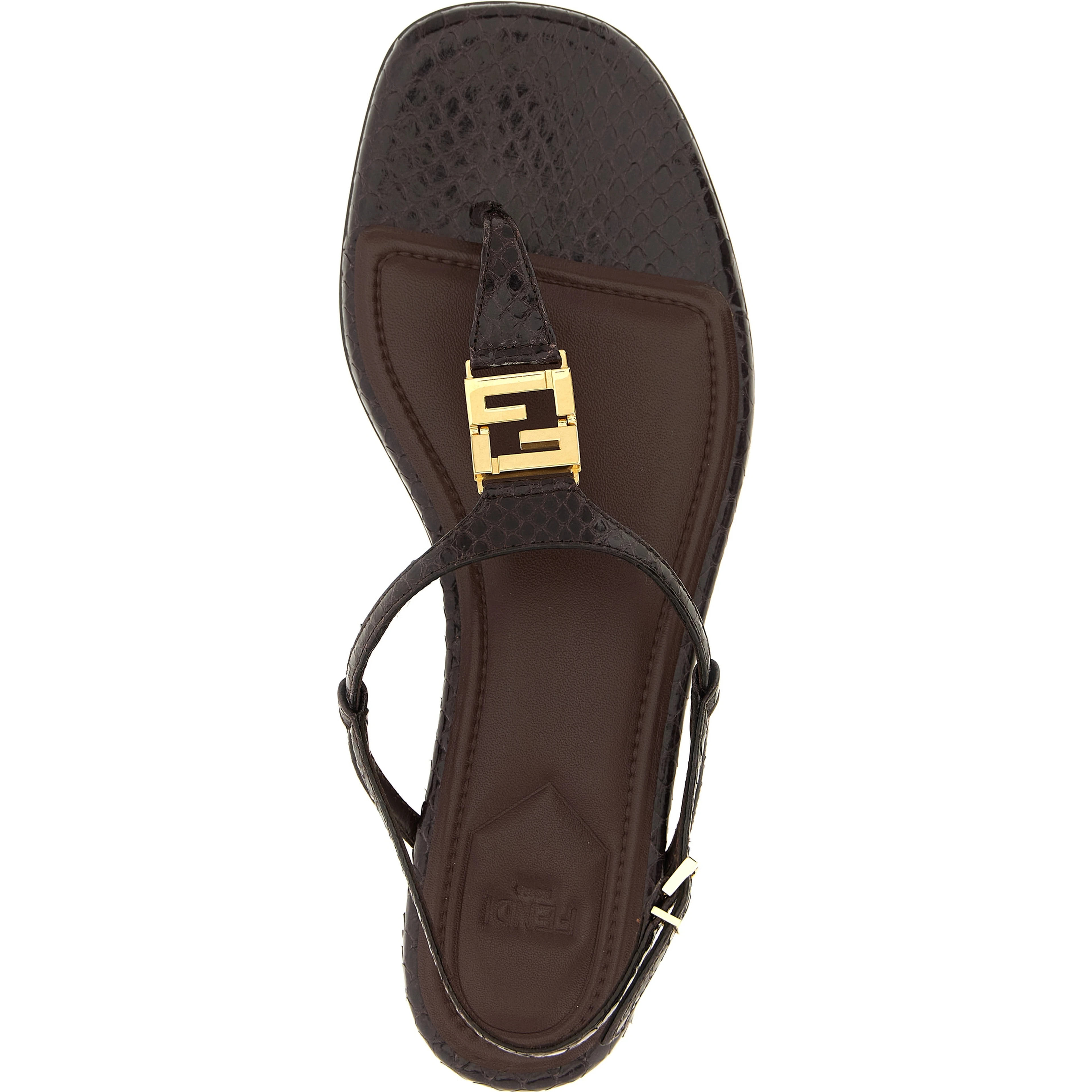 Purple Elastane Flat Sandals